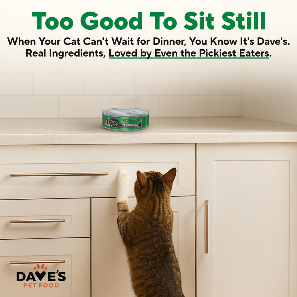 Dave's Pet Food elaborado en Canadá con ingredientes de origen nacional.