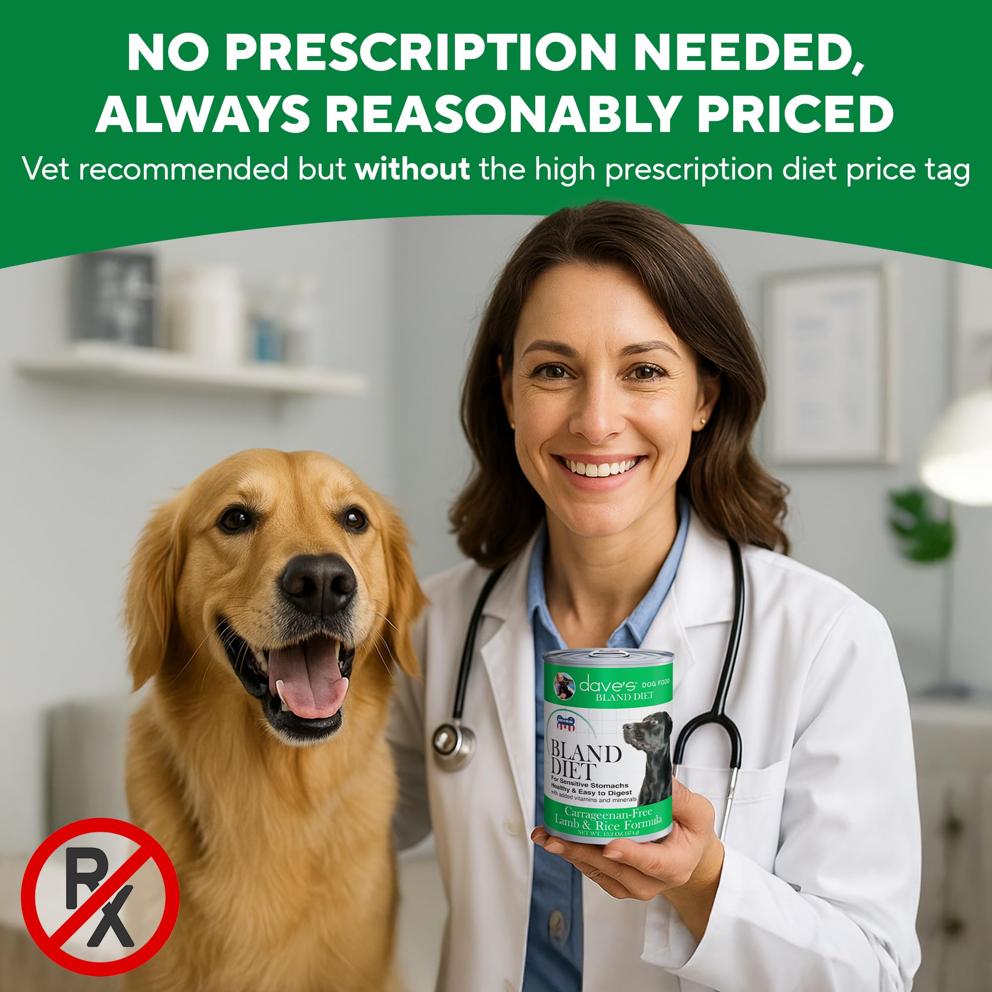 Dave's Pet Food, nutrición completa para adultos como comida principal.