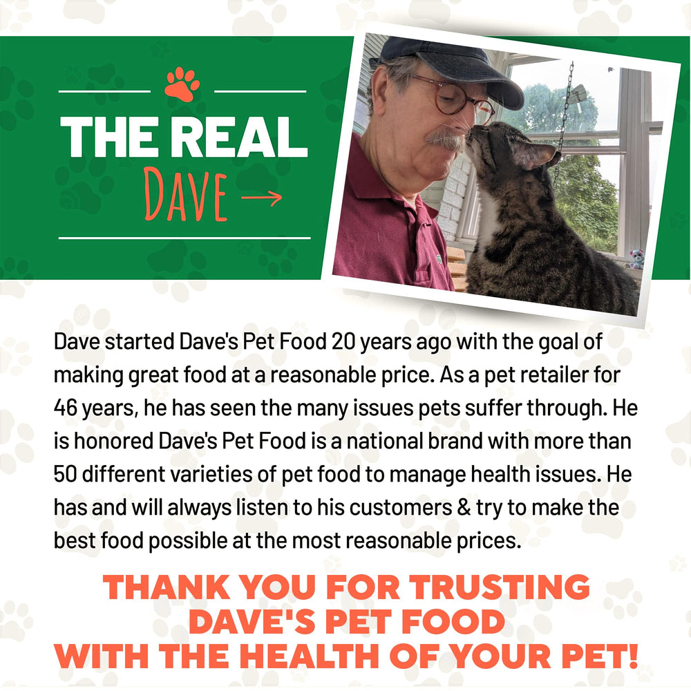 Dave's Pet Food: nutrición añadida para apoyo diario sin complicaciones.