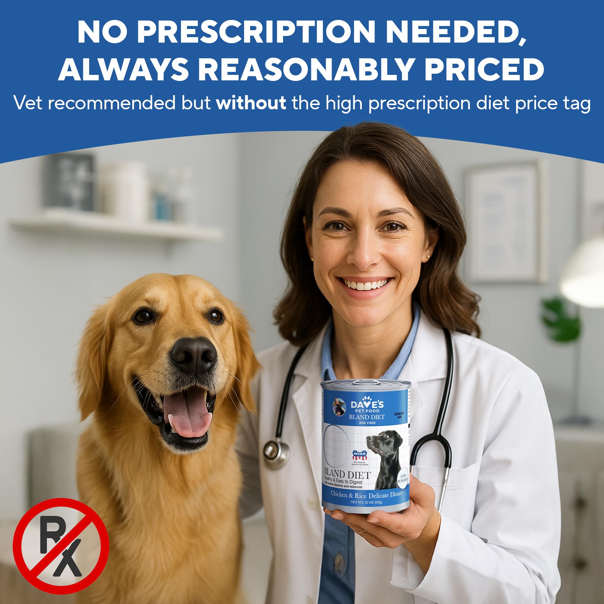 Dave's Pet Food – textura pâté suave, fácil de masticar para perros mayores o con sensibilidad dental.