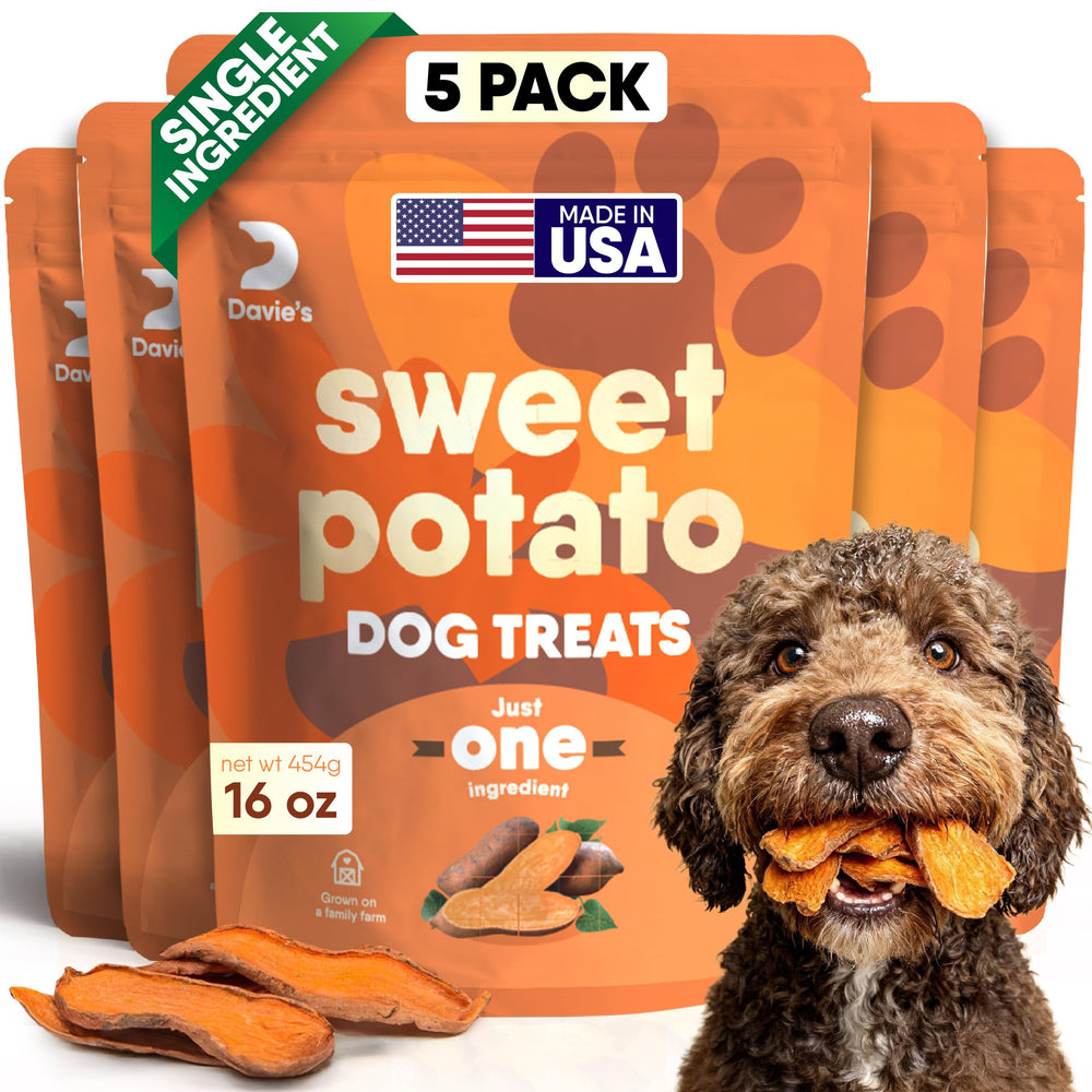 Davie's Naturals patata dulce para perro, premio natural para masticar y disfrutar
