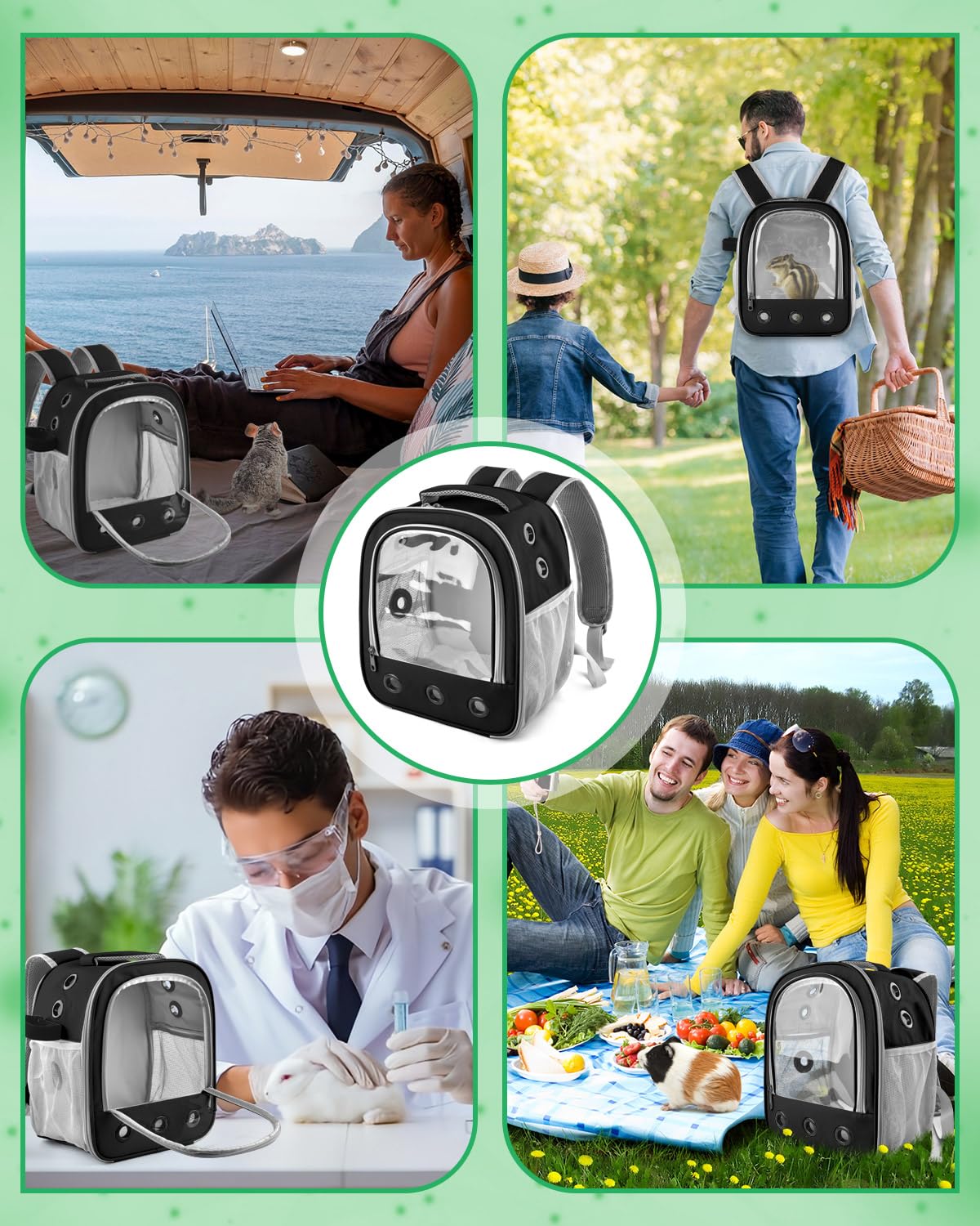 DBNESS Mochila transportín para cuy, diseño ergonómico.