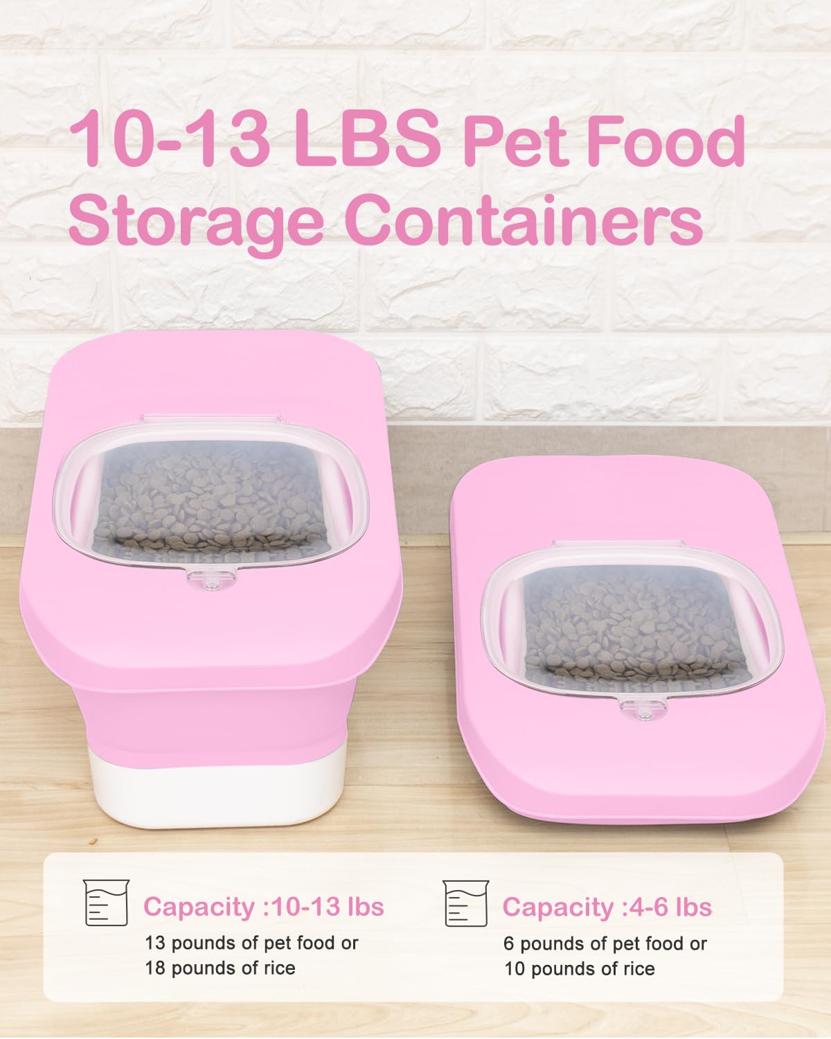 Contenedor DDMOMMY para alimento de perros plegable, ahorro de espacio