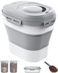 DDMOMMY contenedor para perros plegable con tapa hermética para mayor frescura.