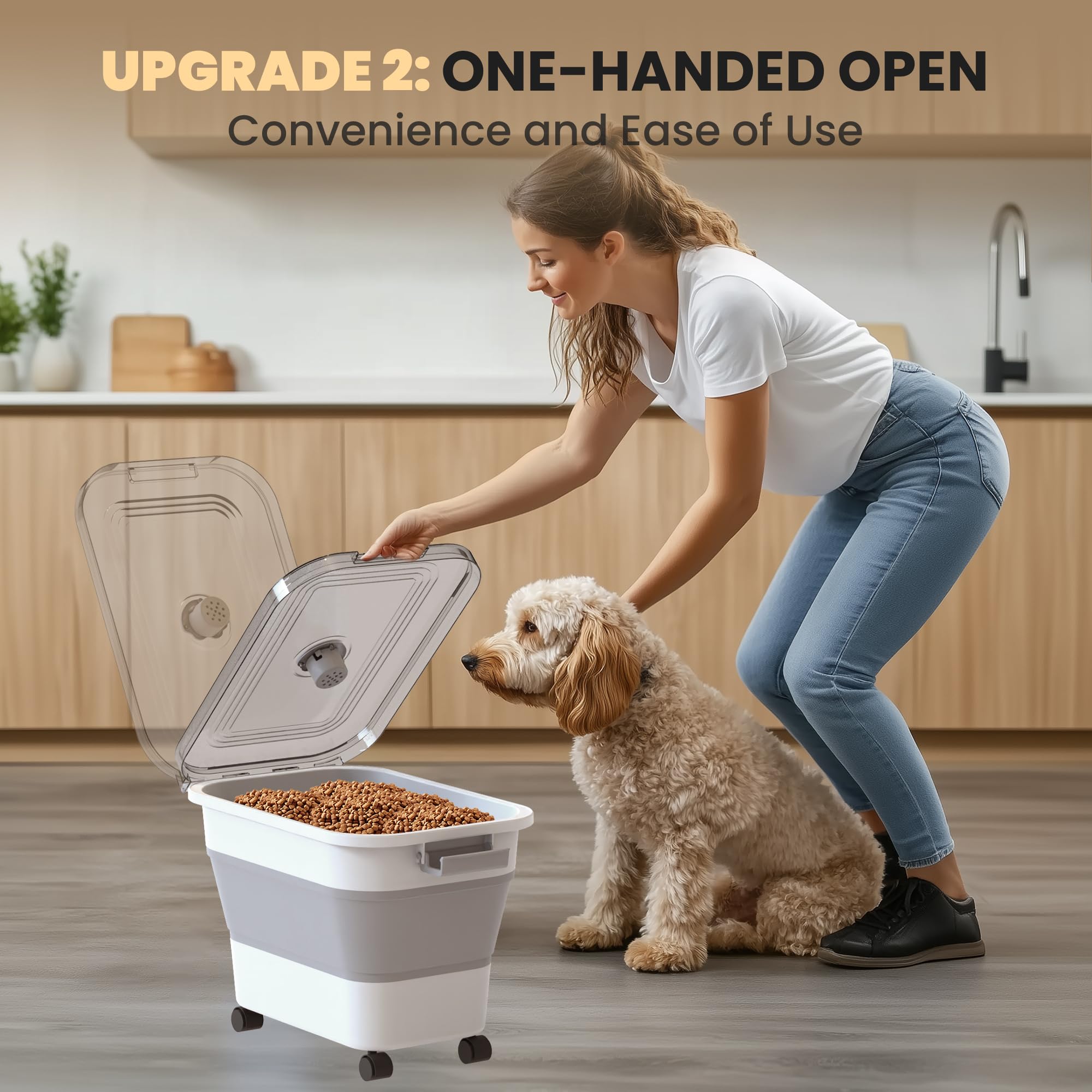 DDMOMMY contenedor con pala medidora incluido para servir porciones con precisión