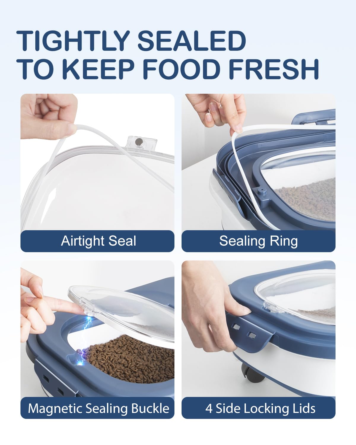 DDMOMMY dimensiones-desplegado ofrecen amplio espacio para almacenar comida seca