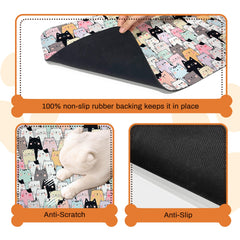 DDPODNQAK alfombra impermeable para perros, base antideslizante estable para cuencos.
