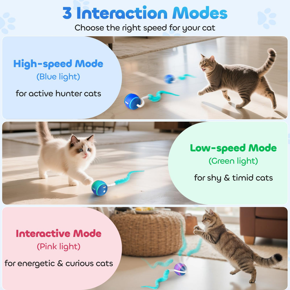 ddxcoo modo alta velocidad con luz azul para gatos activos