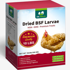 DE AVILA larvas mosca negra secas, snack proteico para aves.