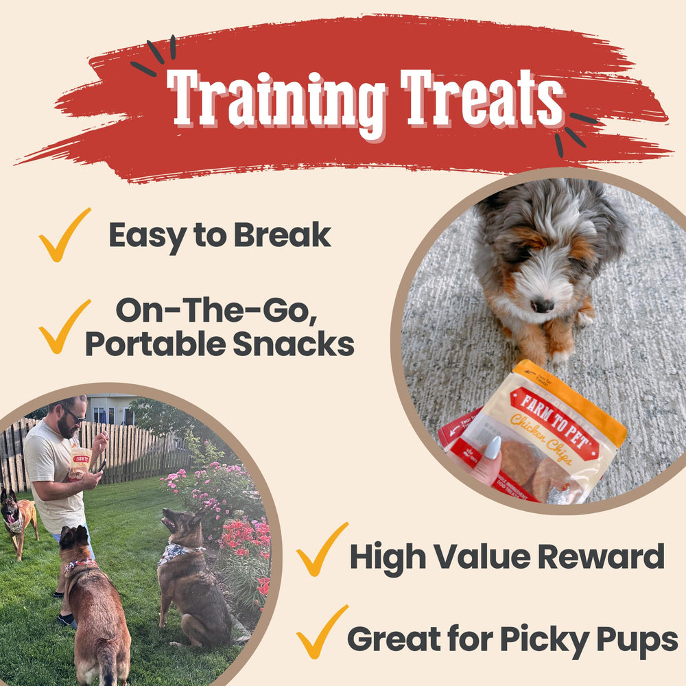 Farm To Pet entrenamiento-perro-carne: trocito crujiente de proteína para educación.
