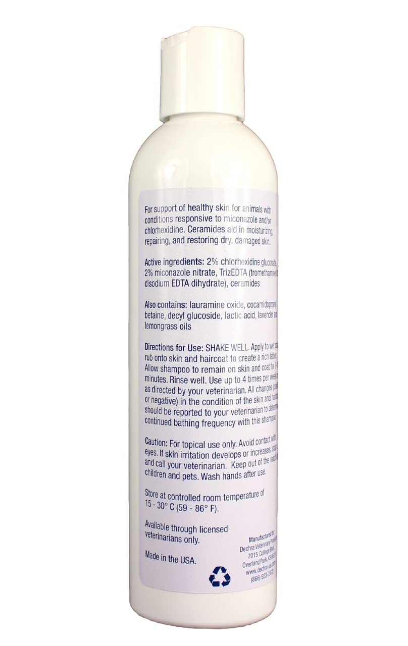 Dechra MiconaHex Triz champú para gatos y caballos, aplicación suave para piel sensible.