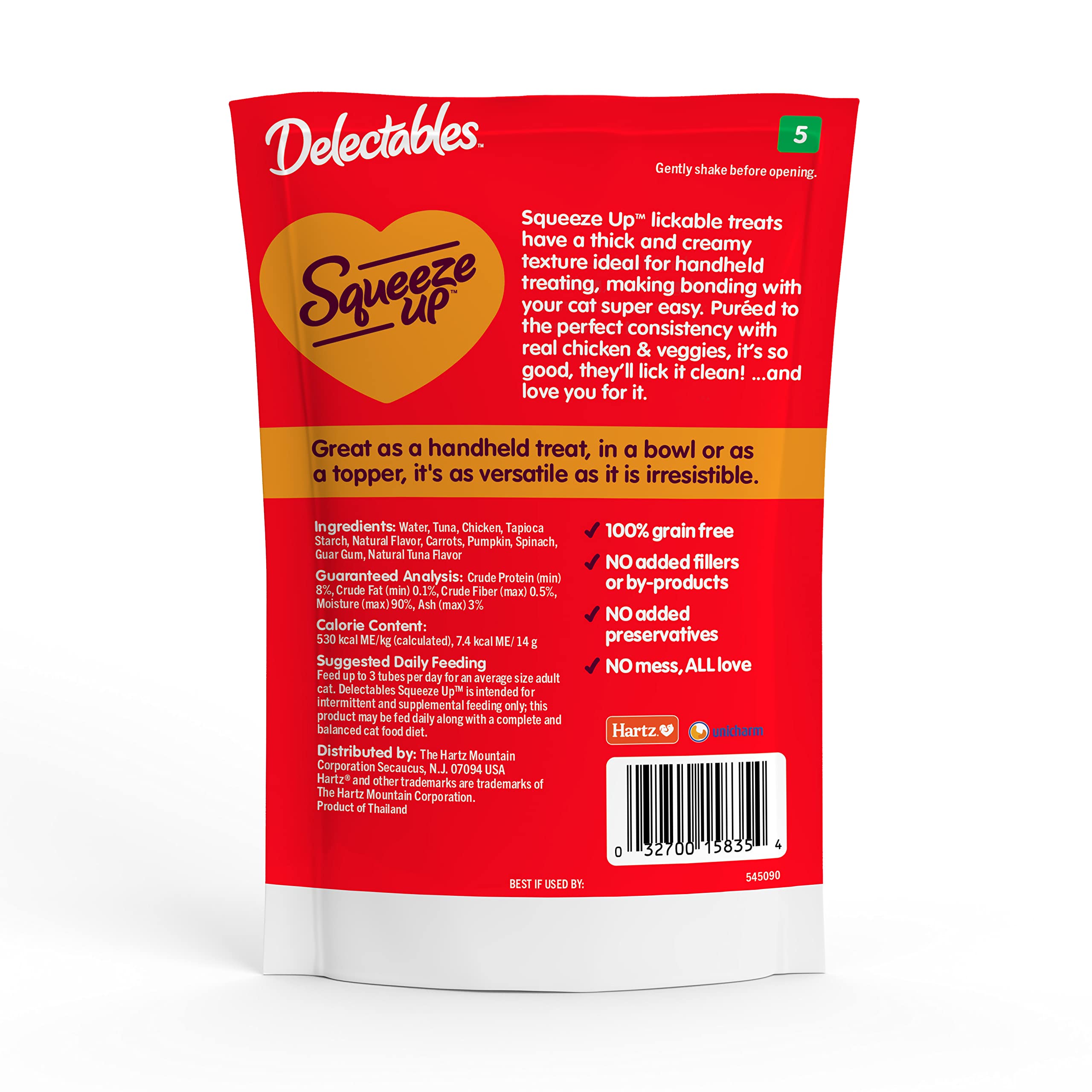 Delectables Squeeze Up, paquete de 8 tubos para snack diario
