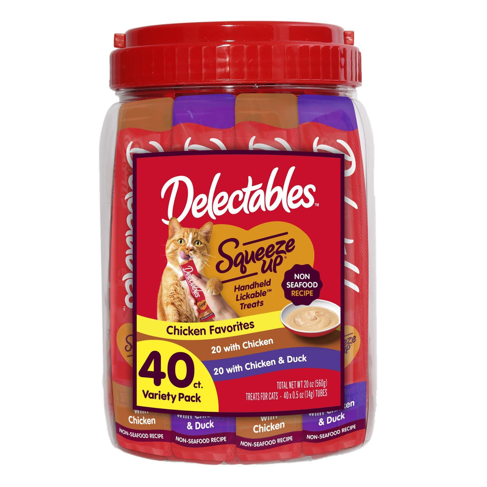 Delectables Squeeze Up: puré cremoso de pollo en tubo para gatos.
