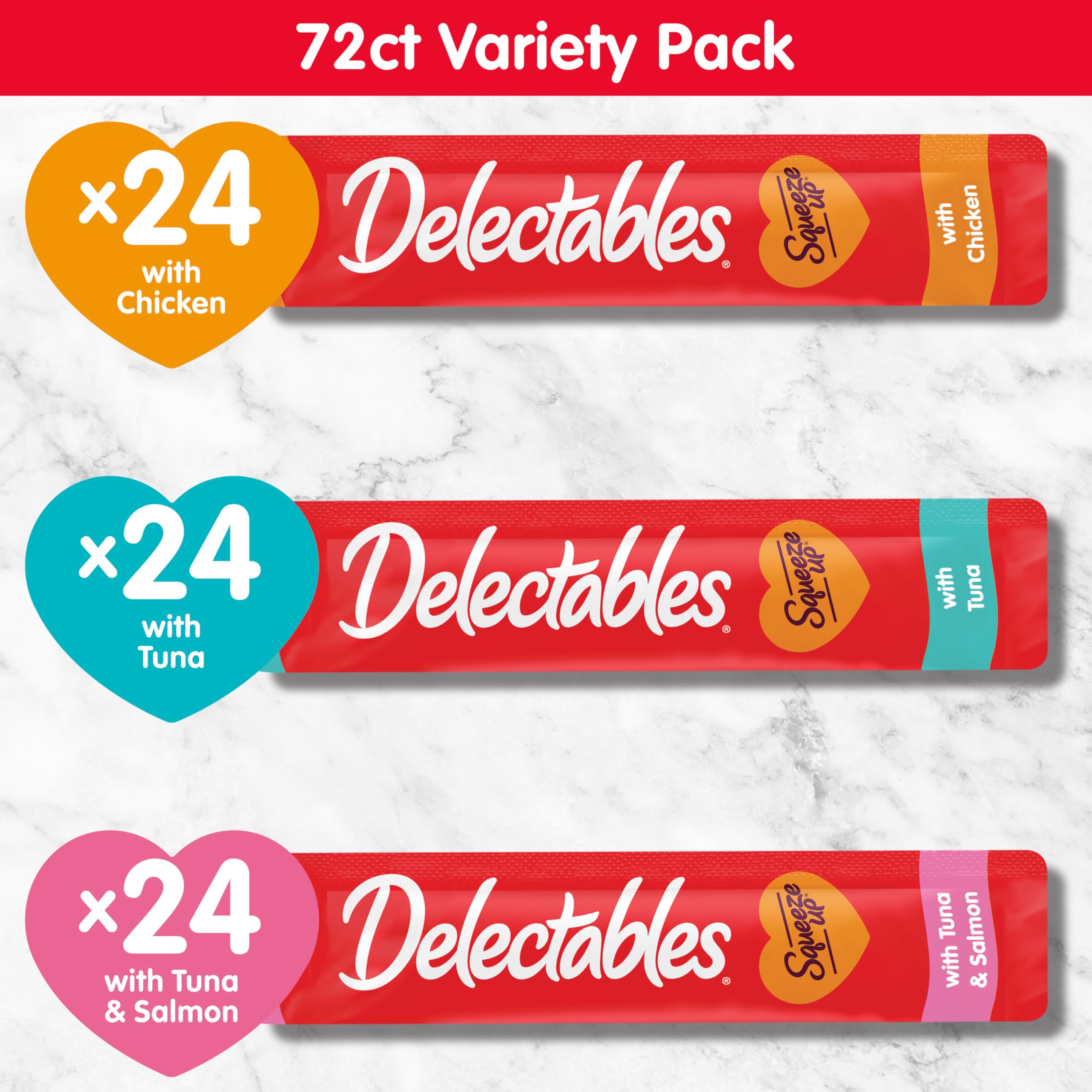Delectables Squeeze Up: sin conservantes añadidos para el paladar del gato.