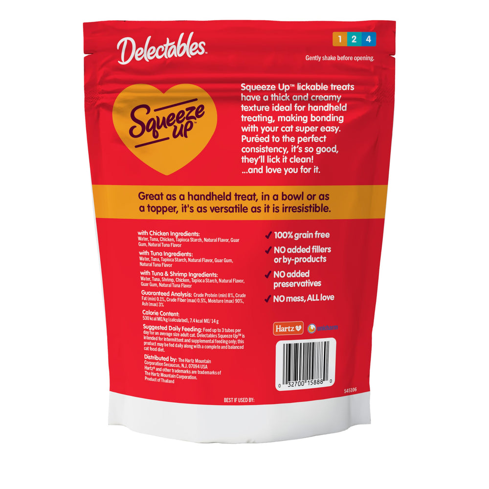 Delectables Squeeze Up: textura cremosa que acaricia el paladar felino