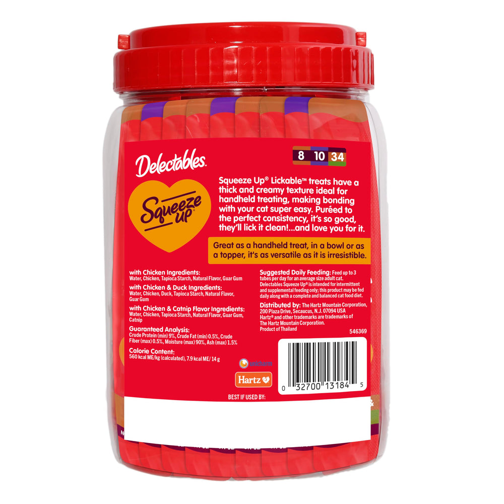 Delectables Squeeze Up como aderezo suave para la comida diaria.