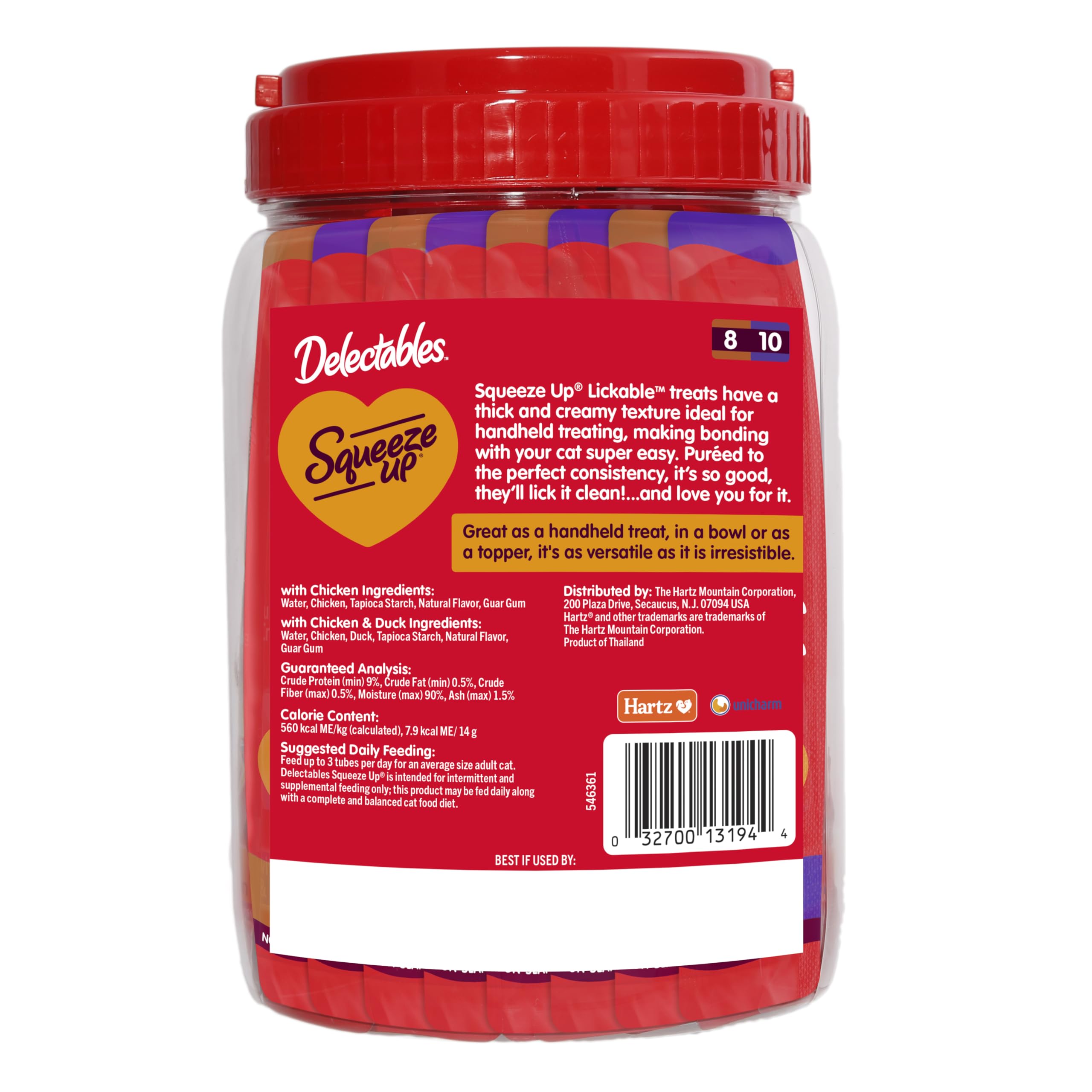 Uso interactivo en la práctica Delectables Squeeze Up en tubo.