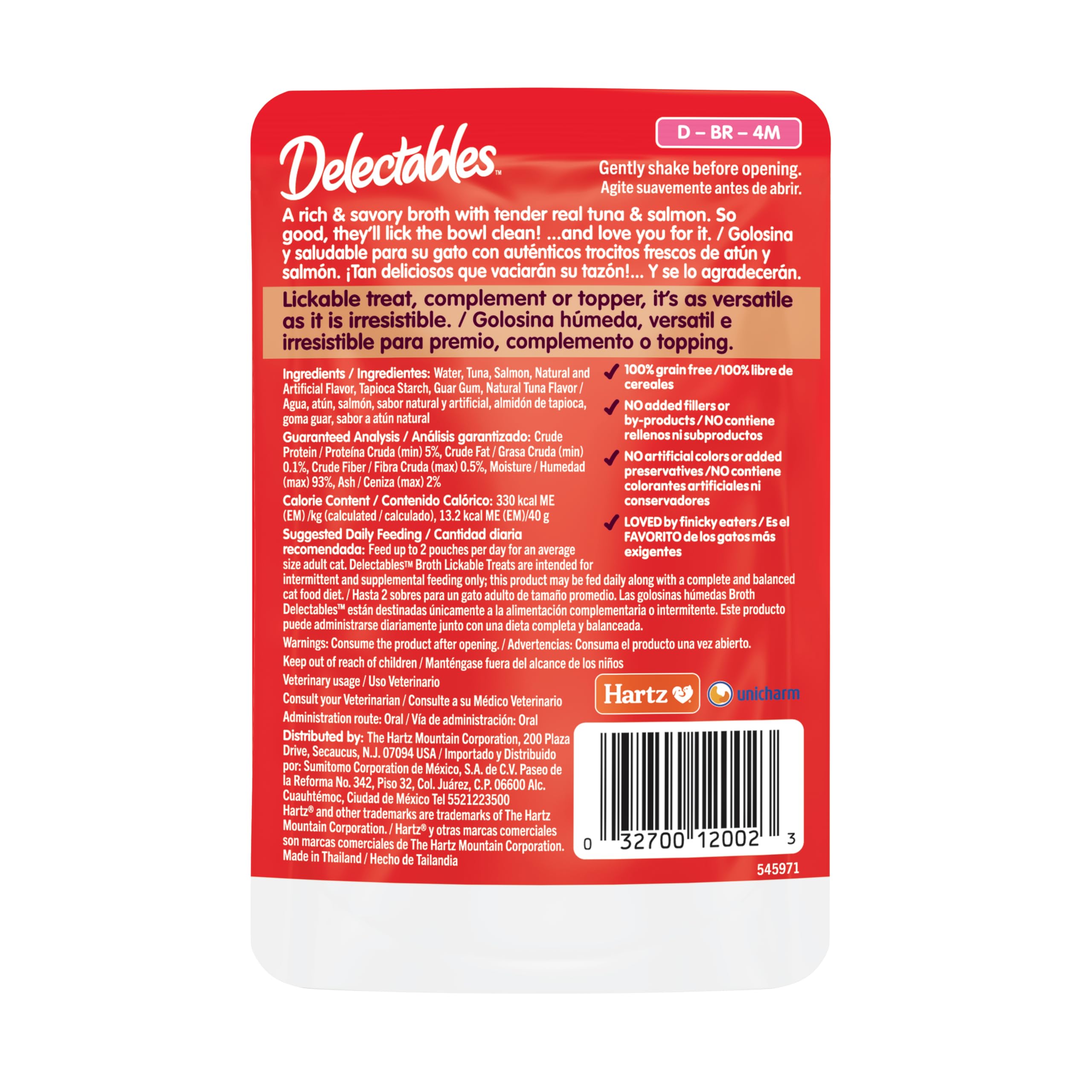 Texture onctueuse et sauce savoureuse Delectables attire les chats.