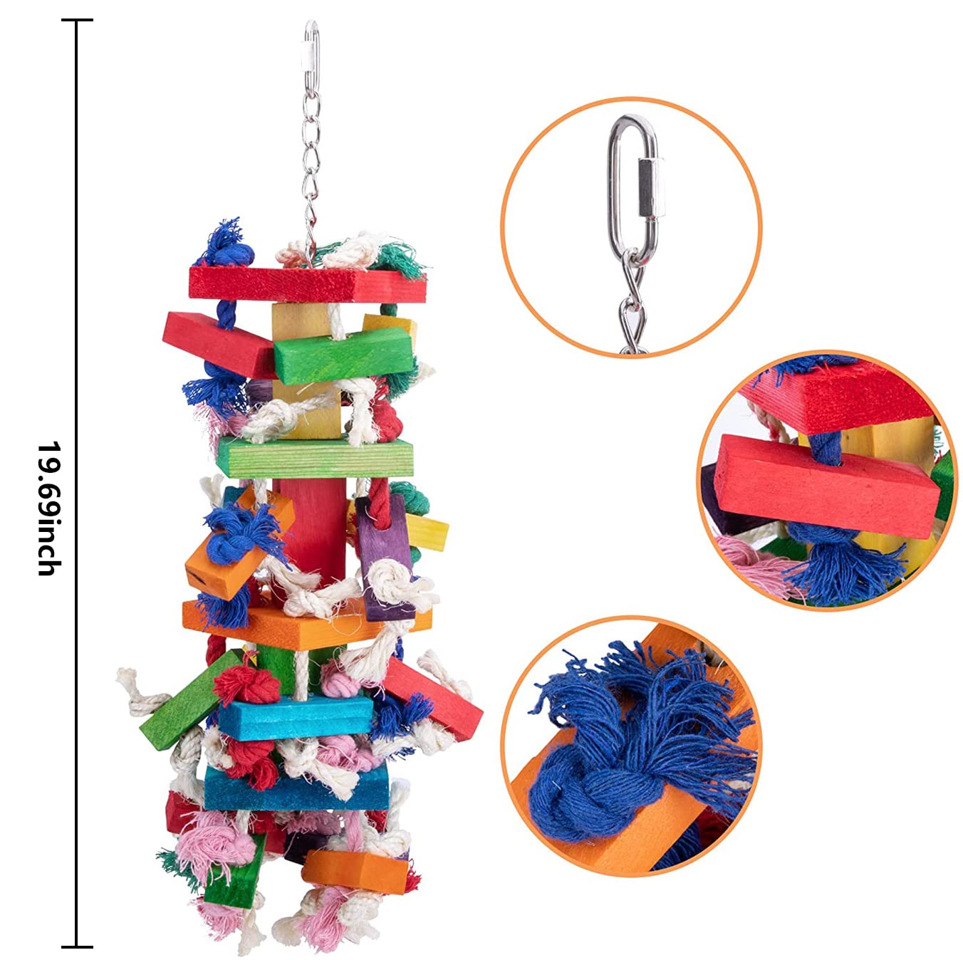 Deloky Juguete con cadena resistente para colgar y juego seguro