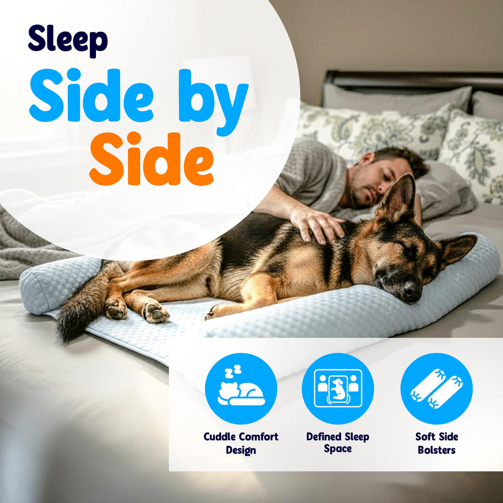 Diseño para dormir juntos mantiene a tu mascota cerca sin perturbar tu descanso.