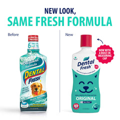 Dental Fresh-botella-8-onzas visible ayuda a mantener el aliento fresco sin alterar la hidratación.