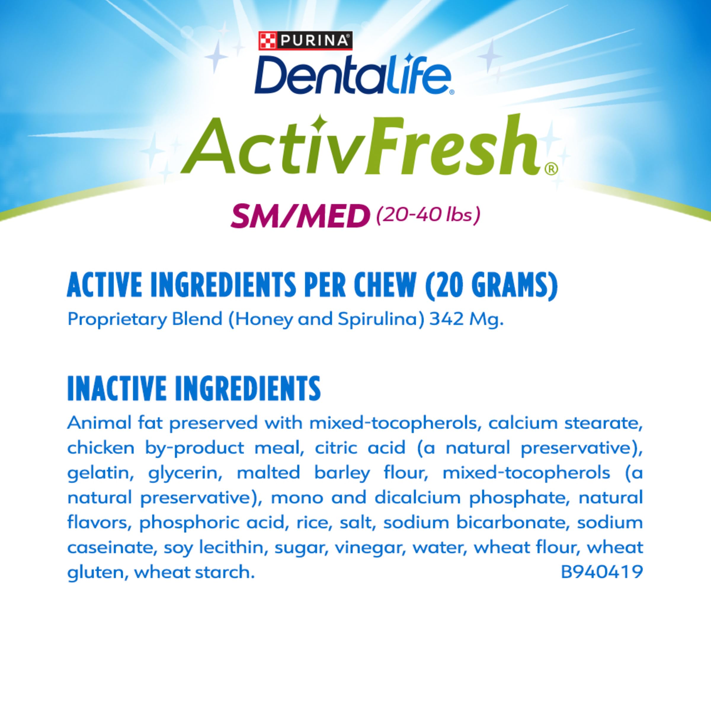 DentaLife ActivFresh: empaque con cierre reutilizable para conservar la frescura.