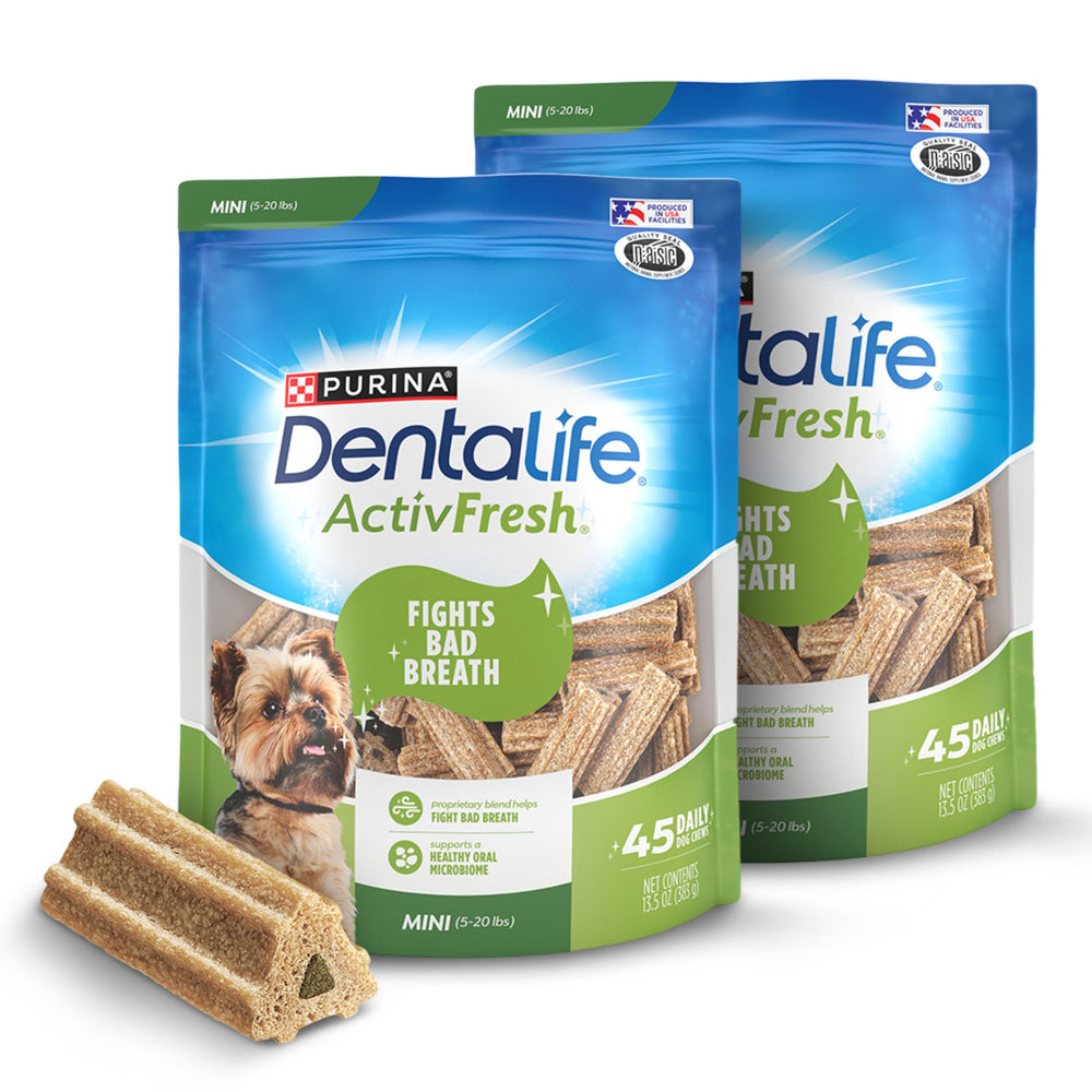 Dentalife ActivFresh: dos paquetes para perros pequeños listos para la rutina diaria de cuidado bucal