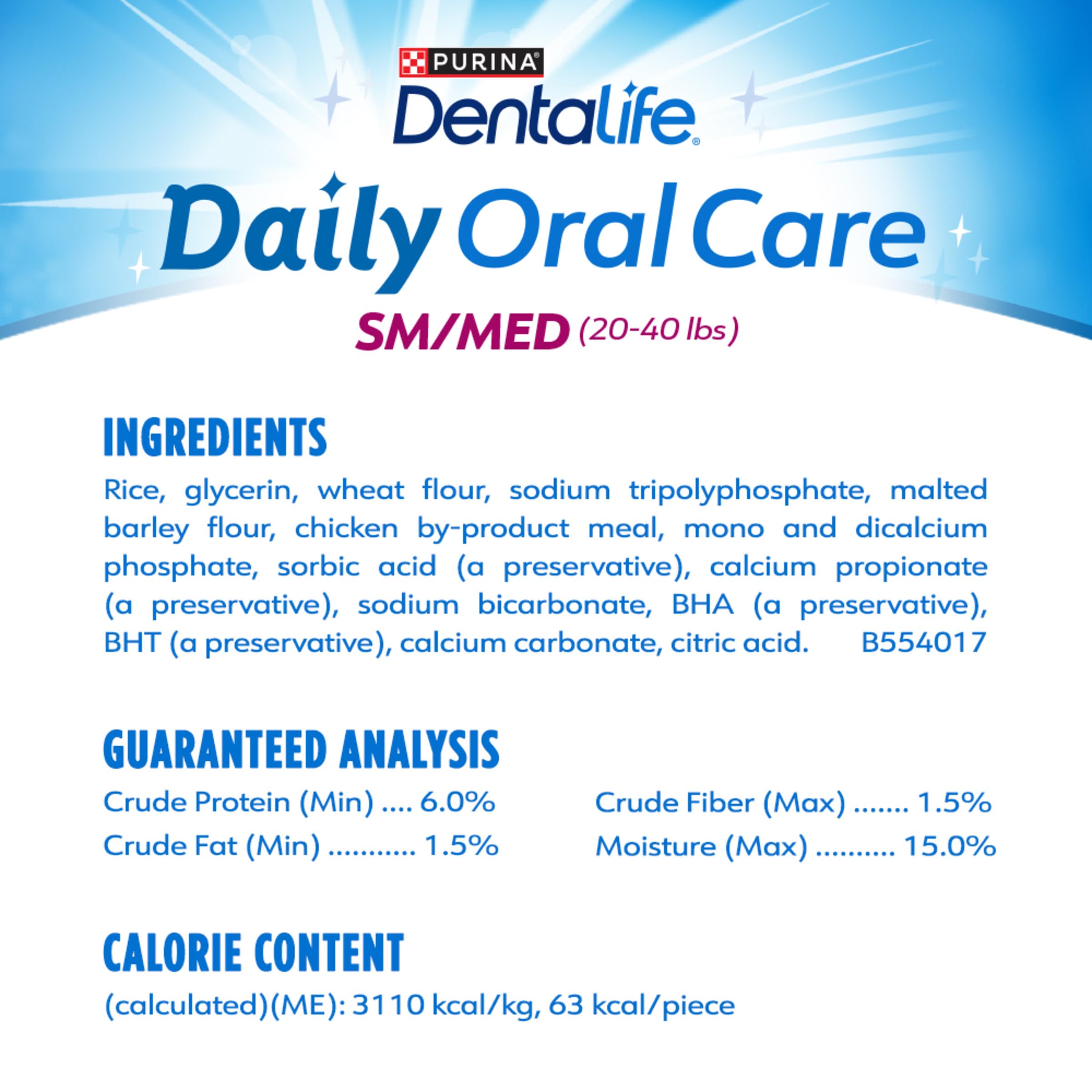 Dentalife limpieza dental para perros pequeños y medianos.