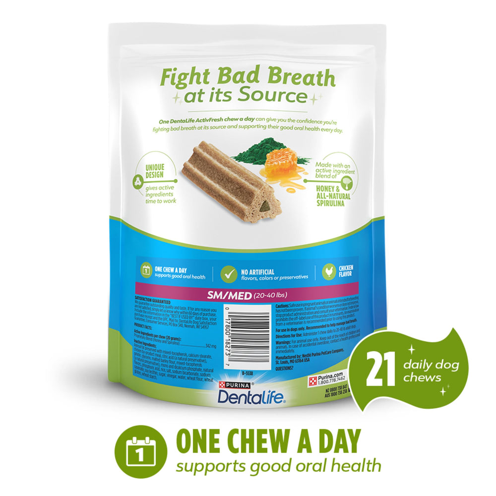 Embalaje de DentaLife ActivFresh con cierre hermético para conservar la frescura