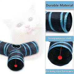 Deofun bolas incluidas en tunel azul, estimulan juego y persecución