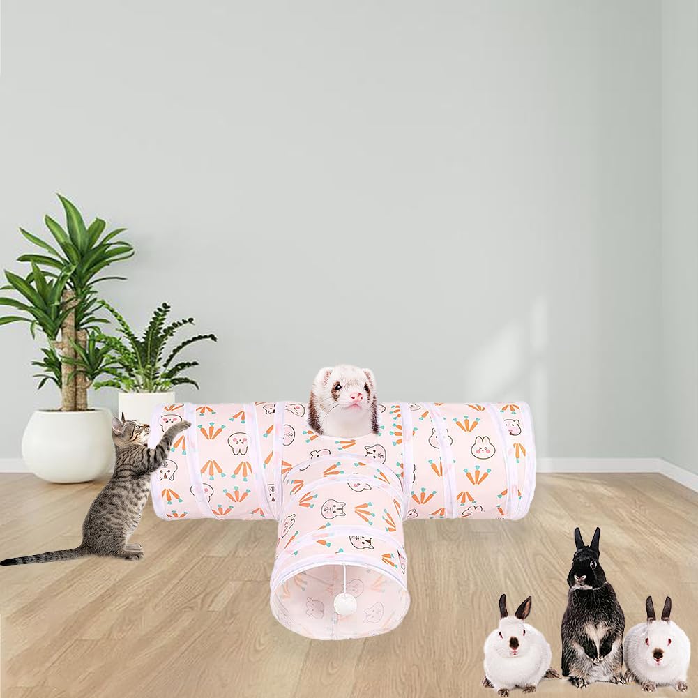 Deofun tunel descanso cómodo para mascotas blanco promueve curiosidad