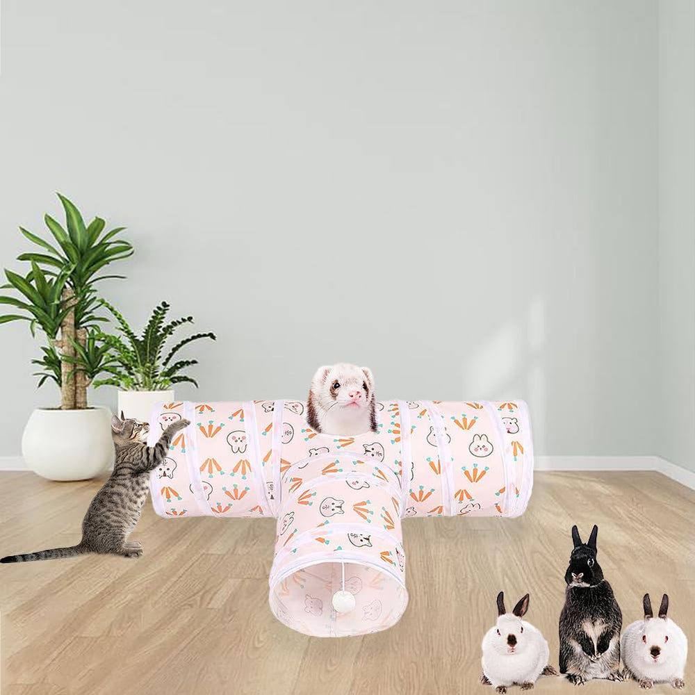 Deofun tunel descanso cómodo para mascotas blanco promueve curiosidad
