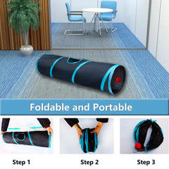 Tunel interactivo Deofun a dos vías para gatos activos en casa