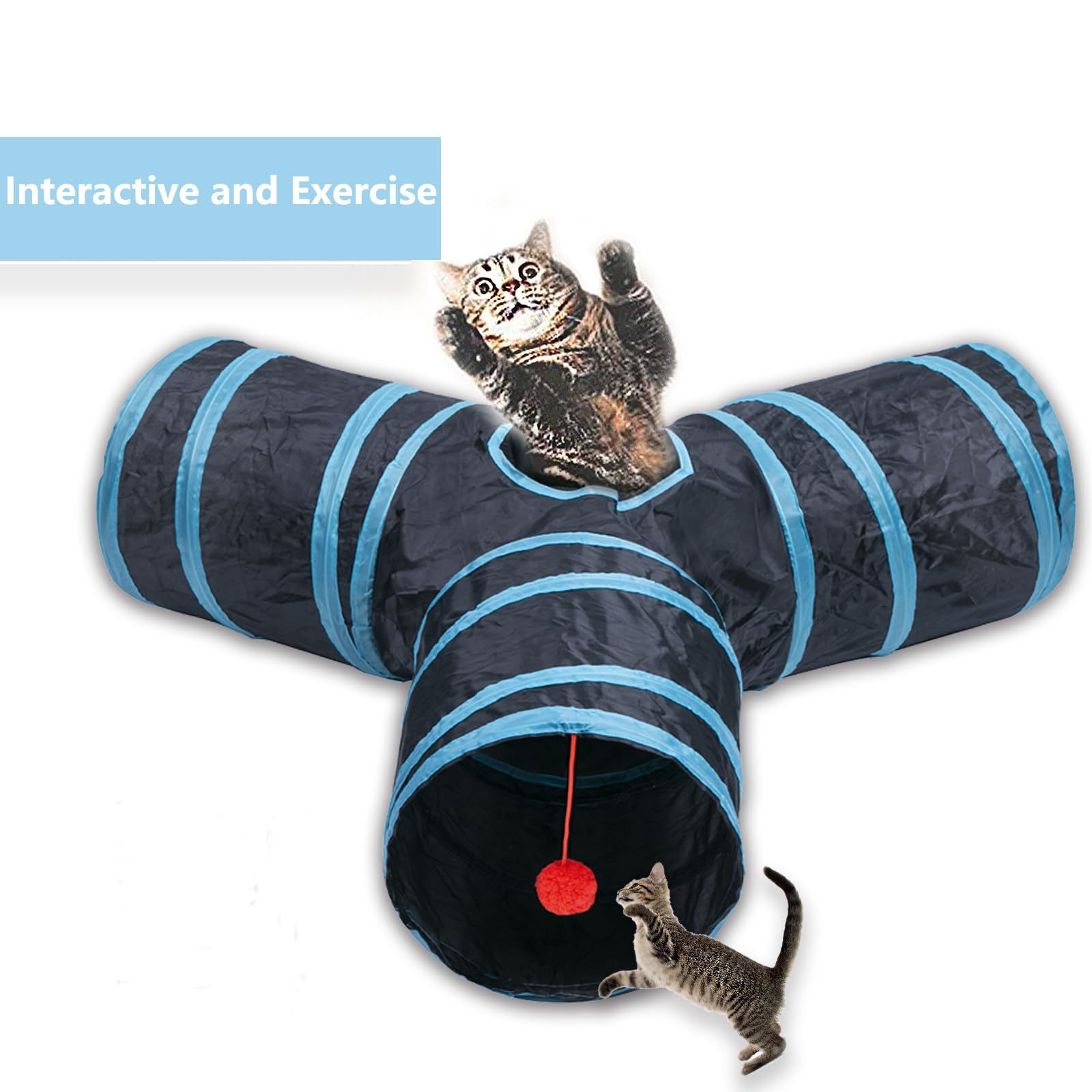 Deofun tunel interactivo para interiores, perfecto para varias mascotas