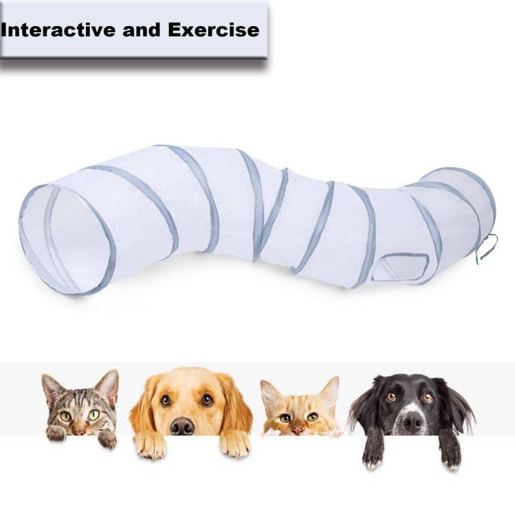 Túnel Deofun para uso interior multi-especies, apto para gatos y otros pequeños animales.