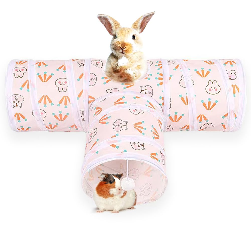 Deofun tuneles 3 vias para mascotas blanco ofrece espacio para jugar