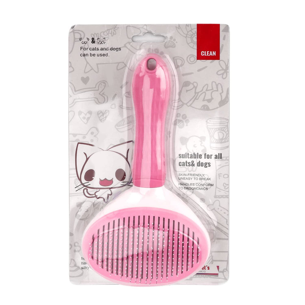 Depets cepillo rosado de diseño compacto para casa.