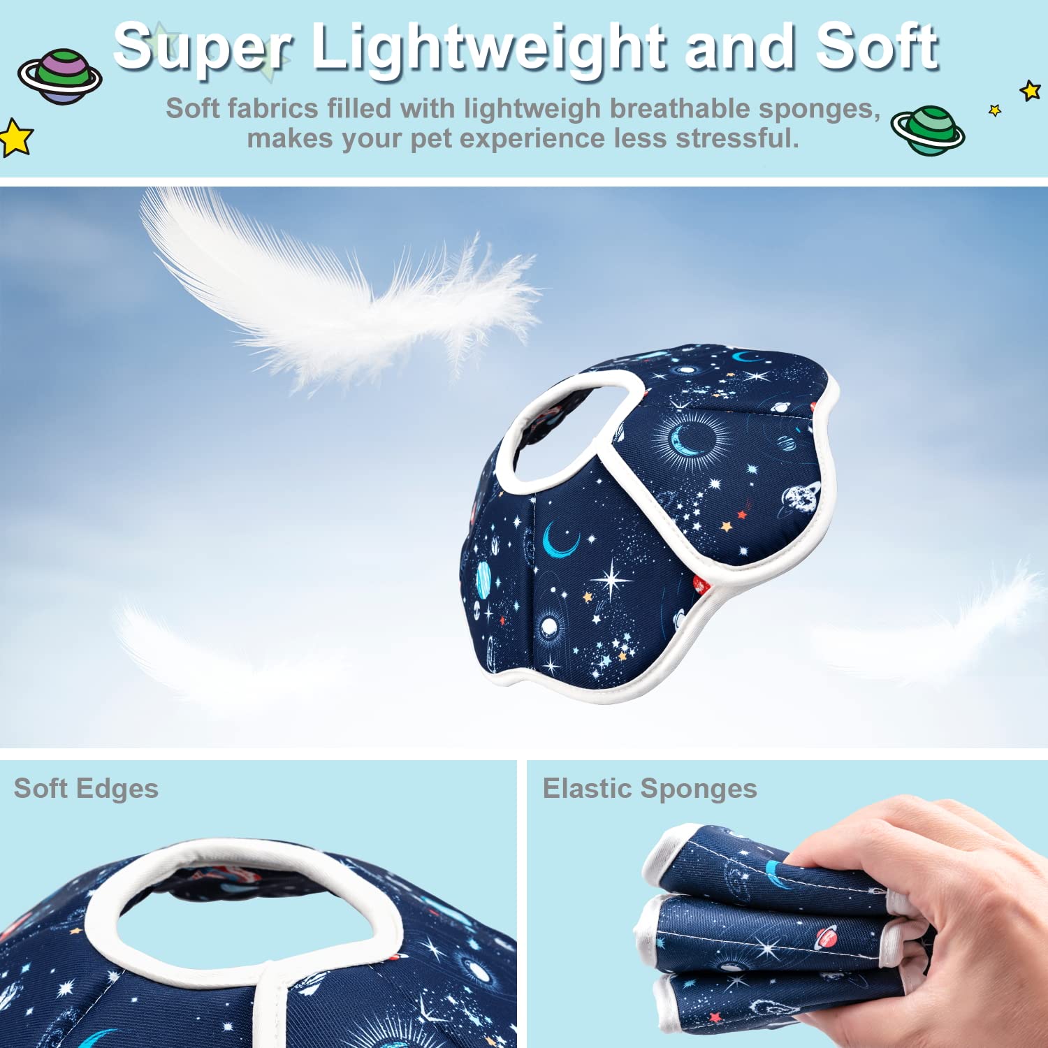 Depets collar cono gato ajuste máximo para un ajuste cómodo
