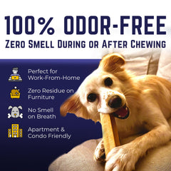Devil Dog Pet Co masticables yak queso para enriquecimiento dental seguro.