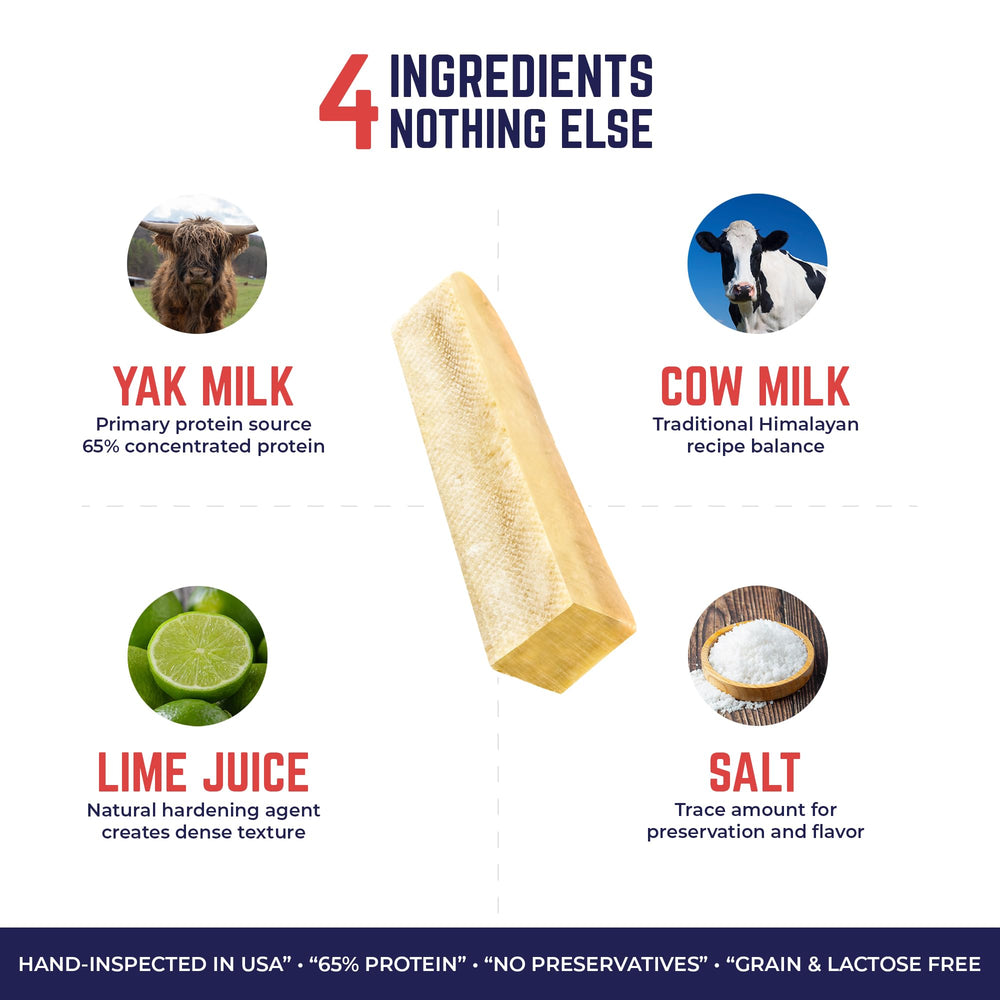 Enriquecimiento dental suave con queso yak para limpieza natural de esmalte