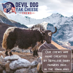 Devil Dog Yak Cheese Puffs para entrenamiento de alto valor y motivación suave.