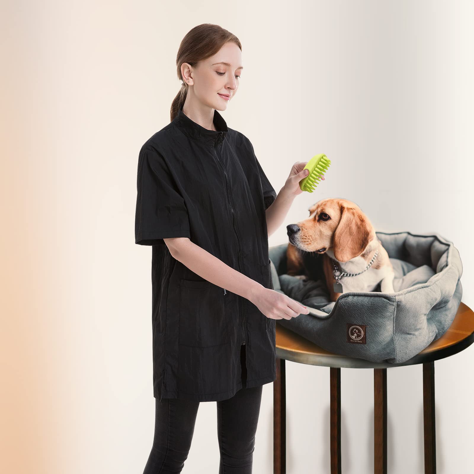 DHXYZZB smock con cremallera para vestir fácil durante sesiones.