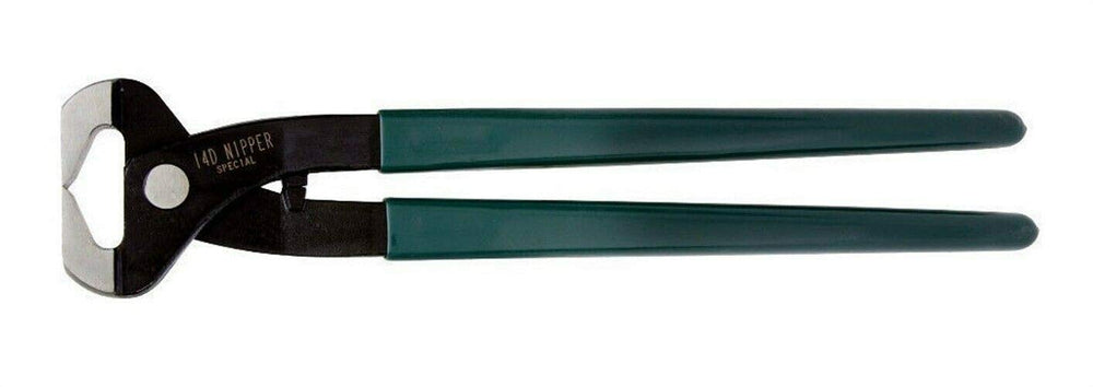 Diamond Farrier 14D, tijera para pezuñas, hoja afilada y mango plástico para manejo seguro.