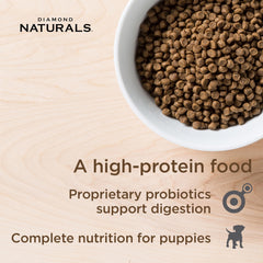 DIAMOND NATURALS croquetas de tamaño pequeño, masticación fácil para cachorros