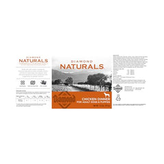 Diamond Naturals plato de alimento para perro con pollo, apoyo para energía diaria.