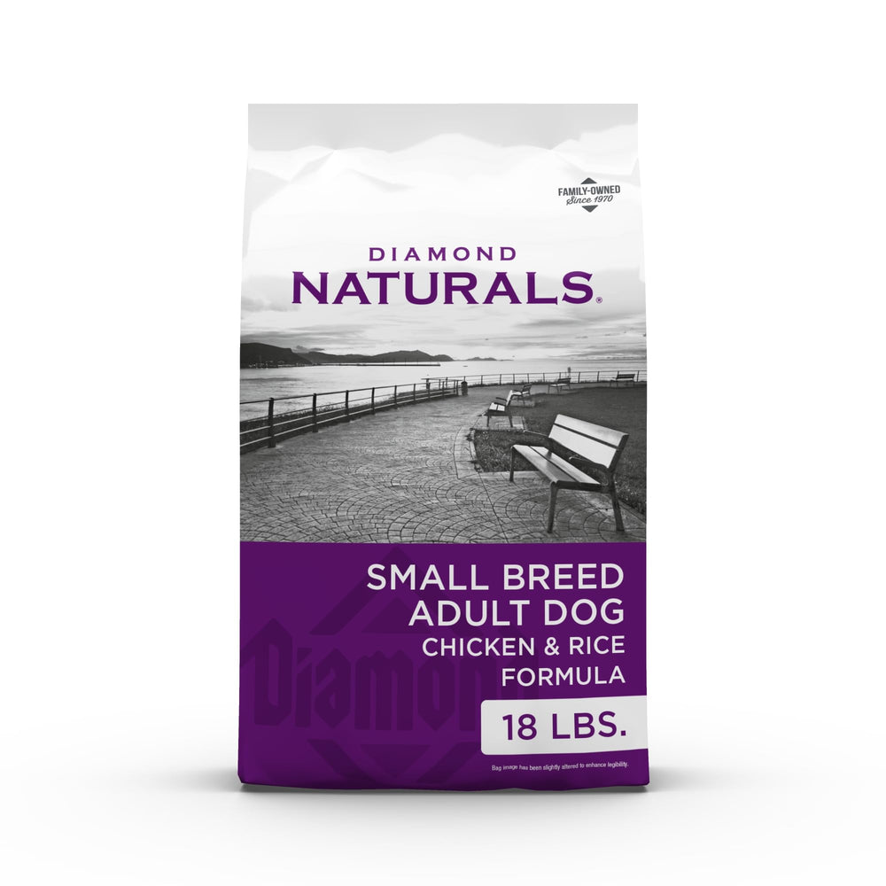Diamond Naturals pollo real y arroz, croquetas para razas pequeñas facilitan la masticación