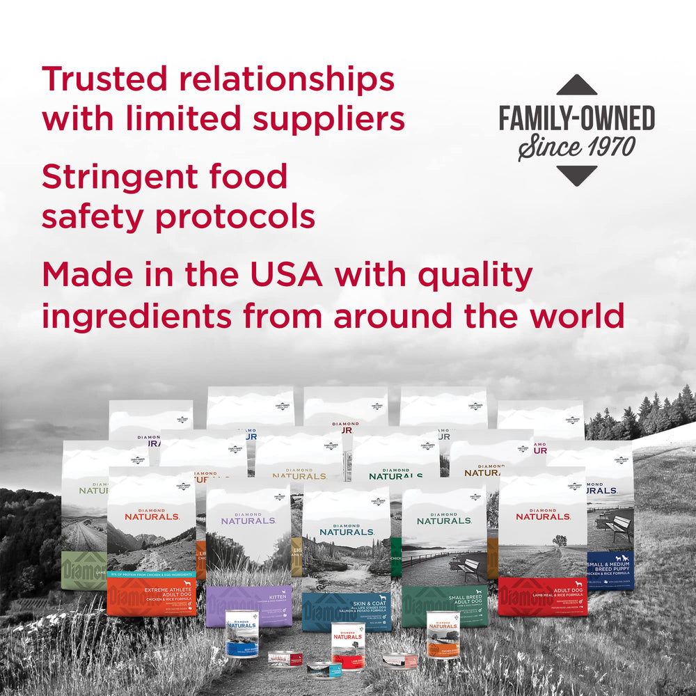 Diamond Naturals alimento en lata para perros, presentación práctica para la dieta.