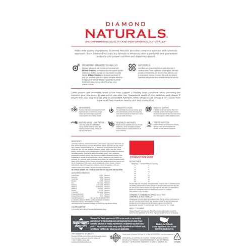 Diamond Naturals: proteína de cordero real, base muscular y saciante.