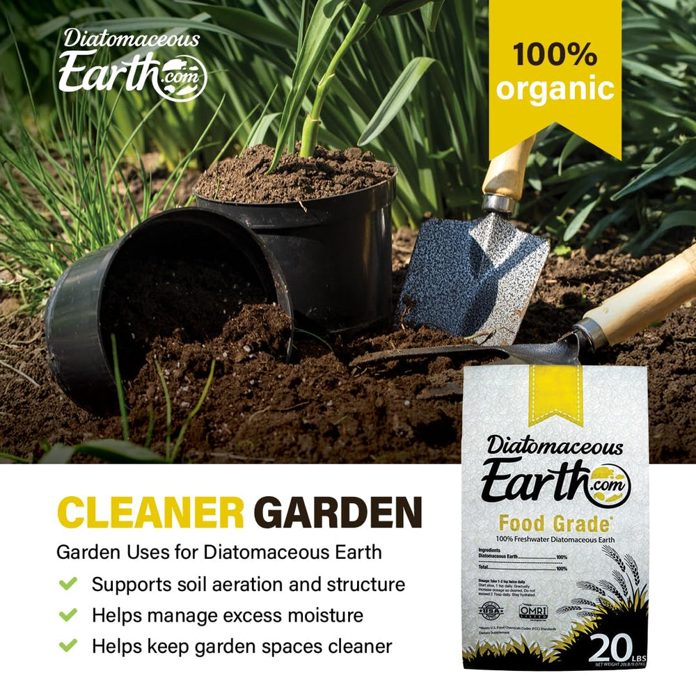 Diatomaceous Earth: ideal para jardinería y suelos saludables.