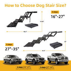 Dicprms escalera plegable de alto soporte, diseñada para perros de hasta 250 libras